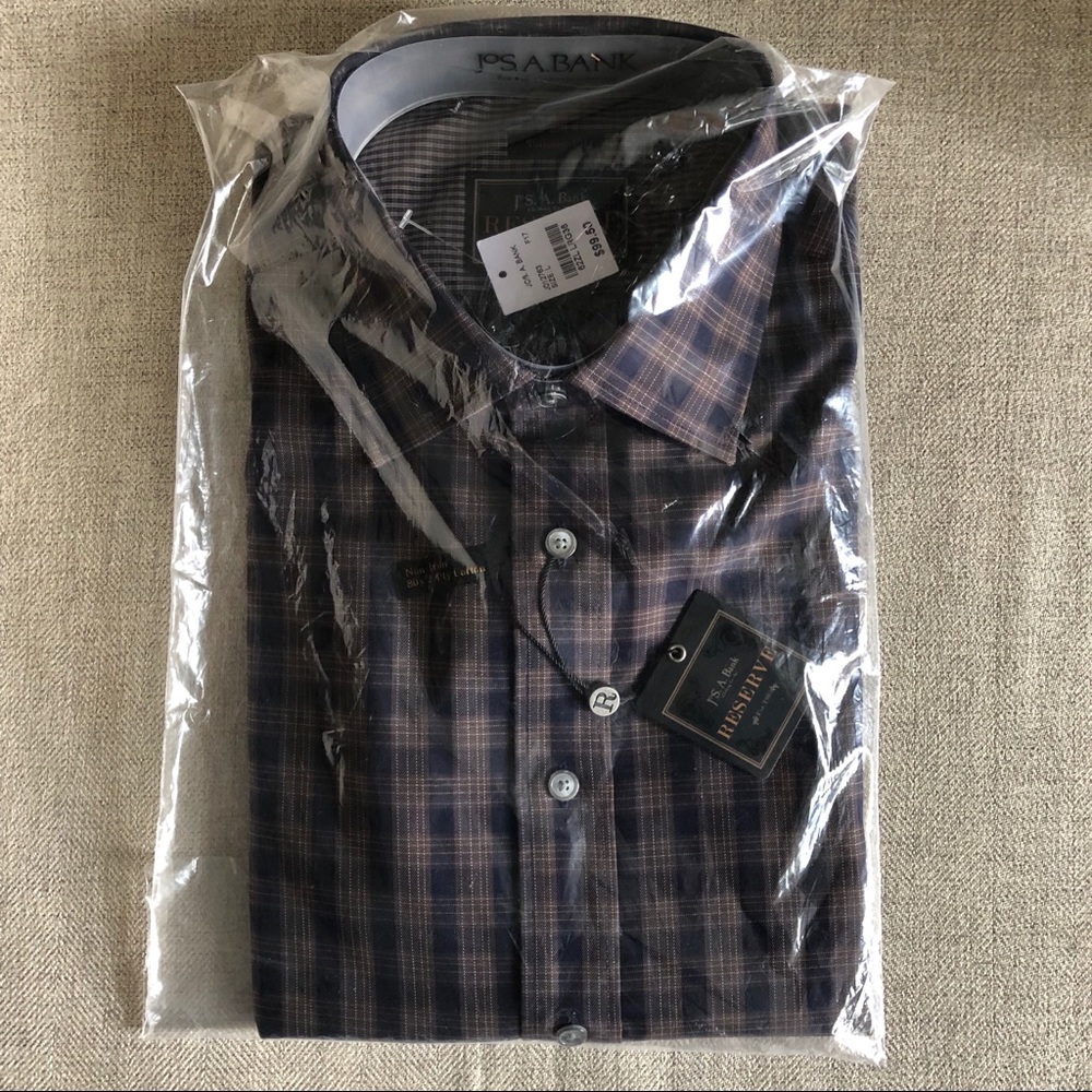 Plaid Jos. A. Bank Plaid Collared Shirt